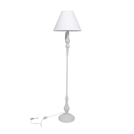 LAMPARA DE PIE DE FORJA 155 CM EN BLANCO