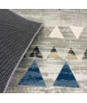 Alfombra microfibra (180x120 cm) triangles - azul