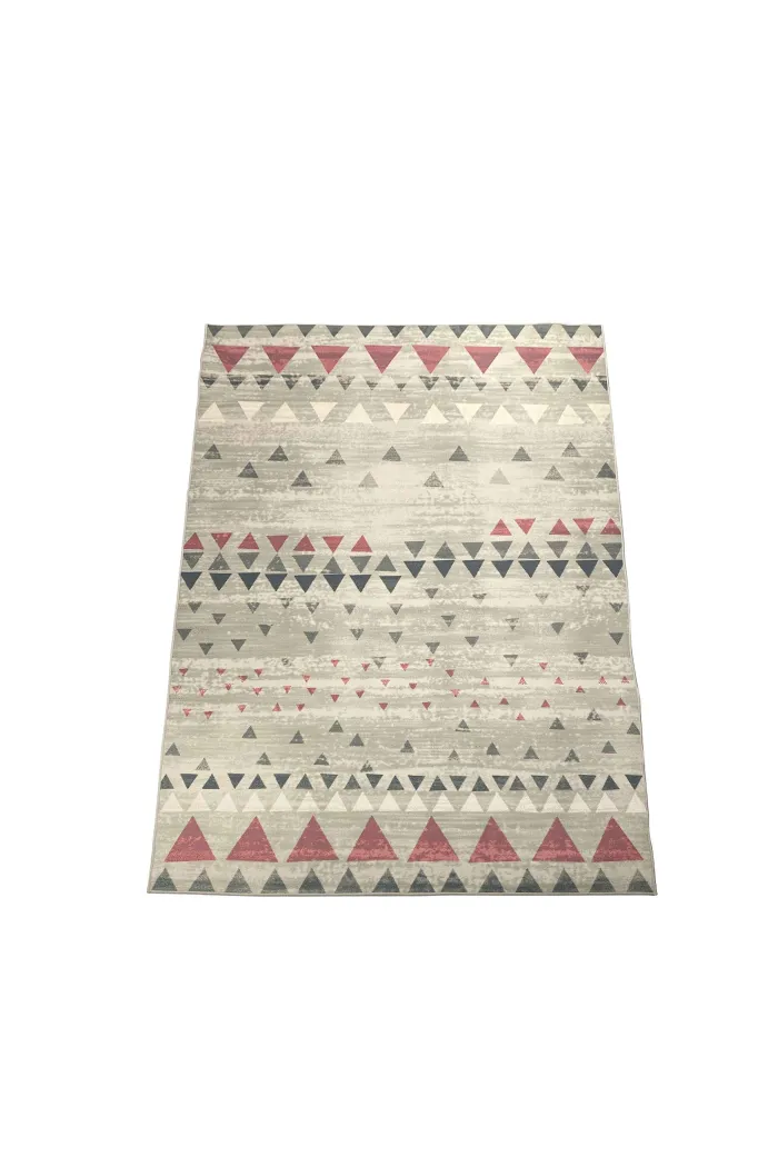 Alfombra microfibra (180x120 cm) triangles - rojo
