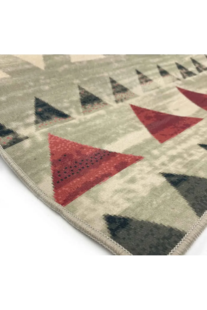 Alfombra microfibra (180x120 cm) triangles - rojo