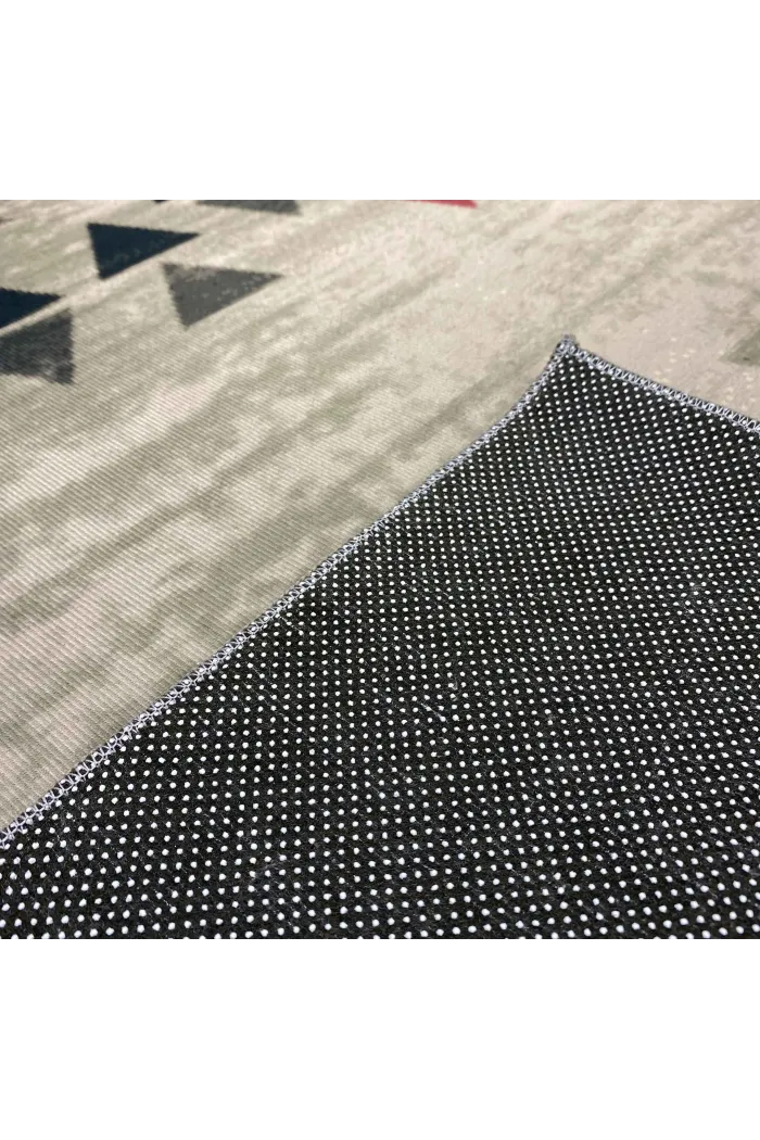 Alfombra microfibra (180x120 cm) triangles - rojo