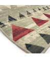 Alfombra microfibra (230x160 cm) triangles - Rojo