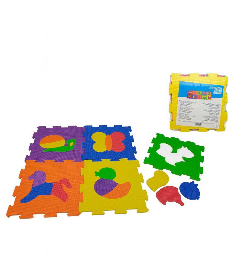 Alfombra tipo puzzle goma eva, 4 piezas, 60x60, INFANTI - INFANTI