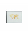 Cuadro decorativo gold (30x40 cm) - Mapa del mundo