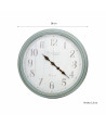 Reloj pared vintage Ø58 cm - Marco verde