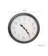 Reloj pared vintage Ø58 cm - Marco negro
