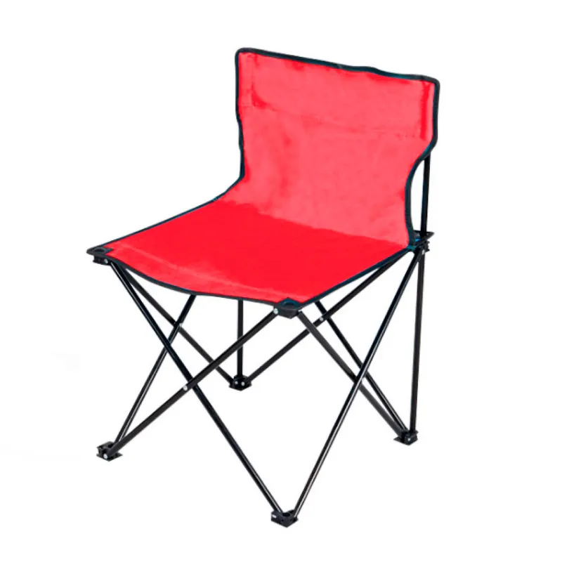 Silla de camping plegable roja