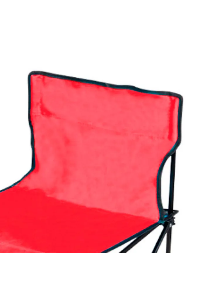 Silla de camping plegable roja
