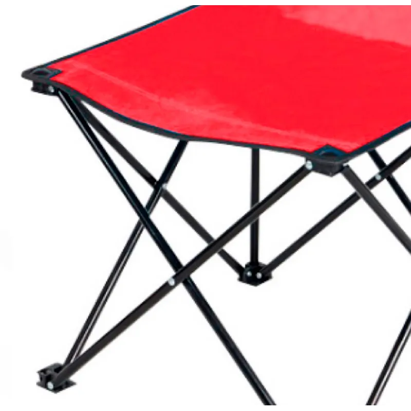 Silla de camping plegable roja