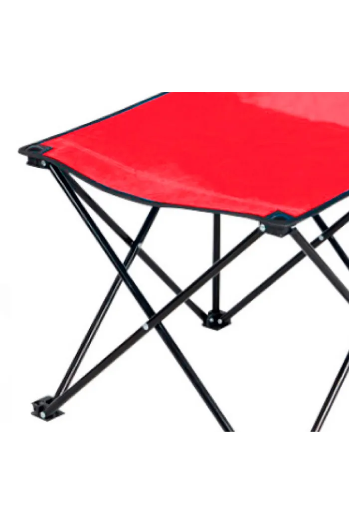Silla de camping plegable roja