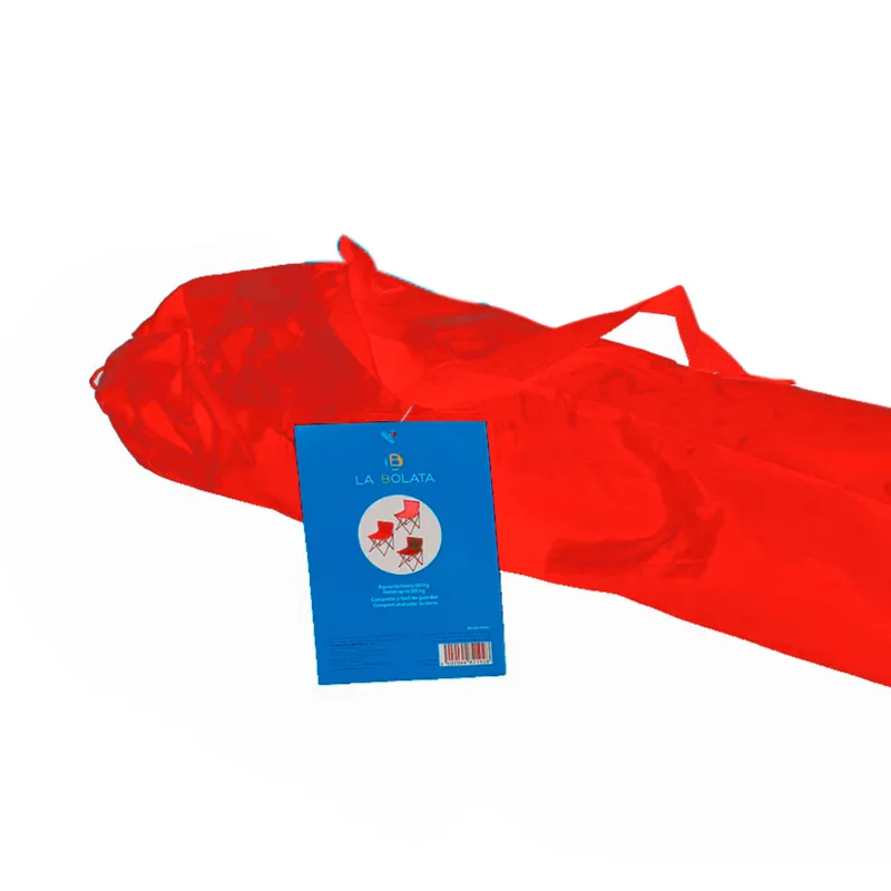 Silla de camping plegable roja