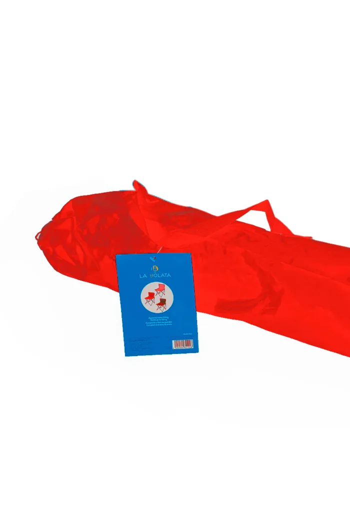 Silla de camping plegable roja