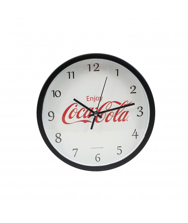 Reloj pared Coca-Cola Ø25 cm - Marco negro