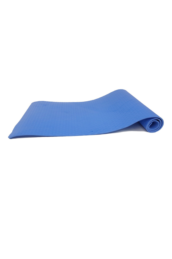 Esterilla de yoga antideslizante con correa (60 cm x 188 cm) - Azul