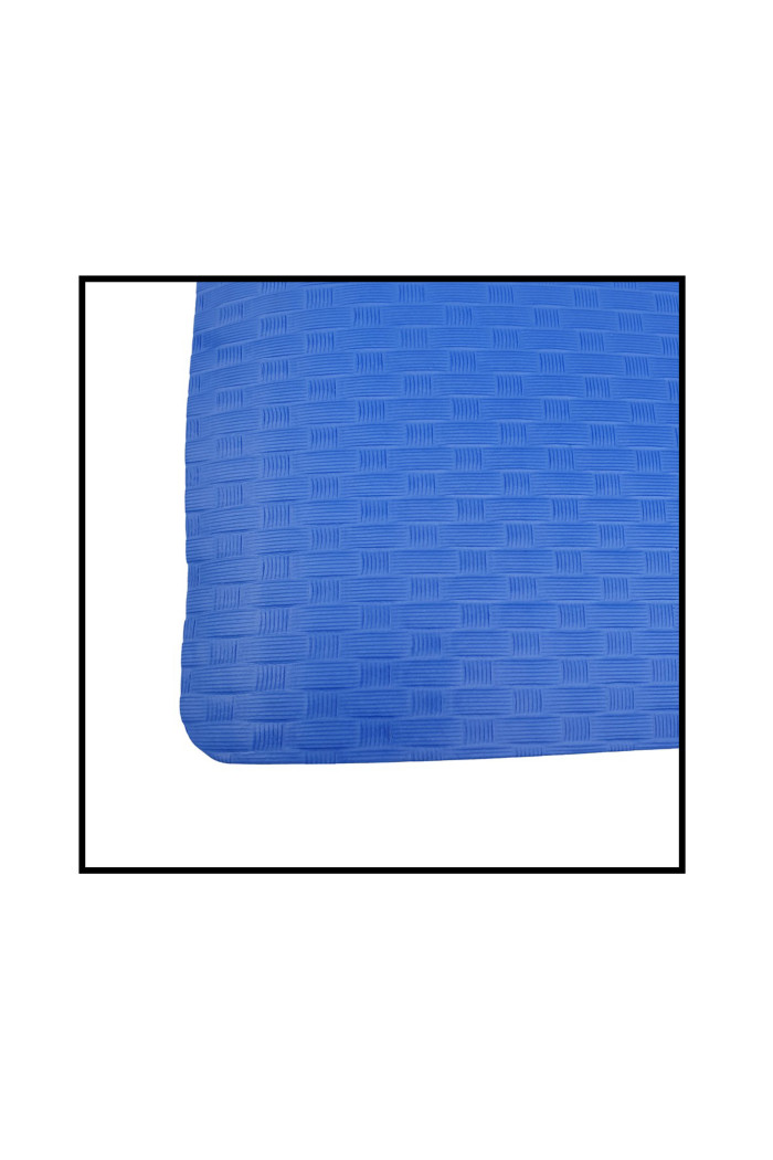 Esterilla de yoga antideslizante con correa (60 cm x 188 cm) - Azul