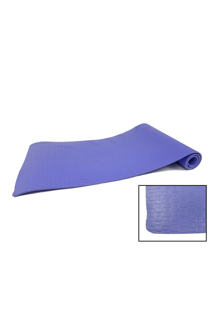 Esterilla de yoga antideslizante con correa (60 cm x 188 cm) - Morado