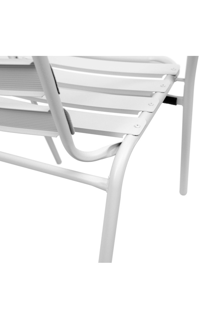 Silla de aluminio blanco