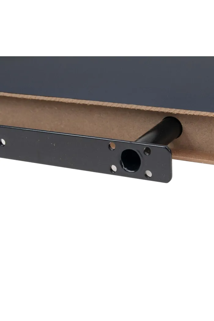 Estante negro de pared madera 100 cm