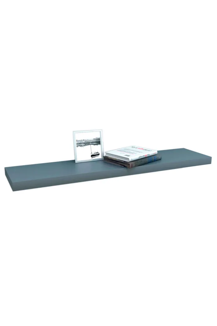Estante gris de pared madera 120 cm