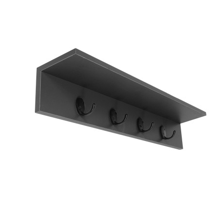 Estante perchero pared 60 cm - Negro