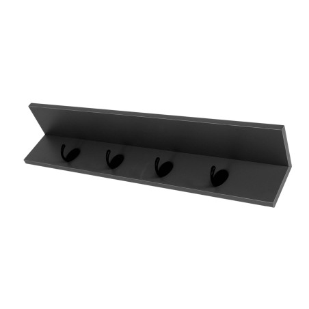 Estante perchero pared 60 cm - Negro