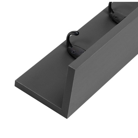 Estante perchero pared 60 cm - Negro