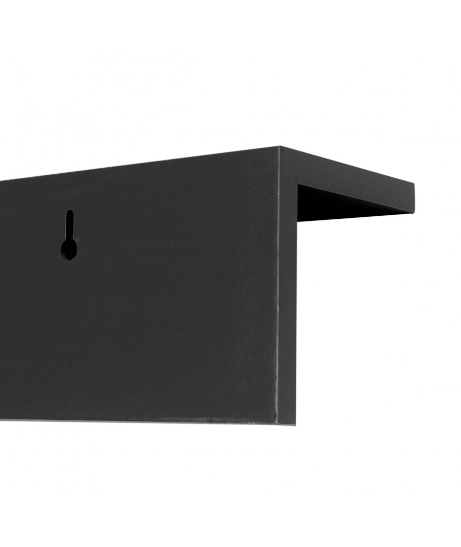 Smlttel Perchero negro con estantes, moderno perchero