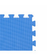 Alfombra puzzle 4 piezas color azul (60 x 60 cm)