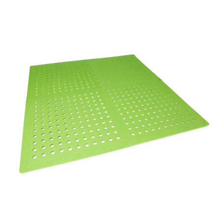 Alfombra puzzle 4 piezas agujeros verde (60 x 60 cm)