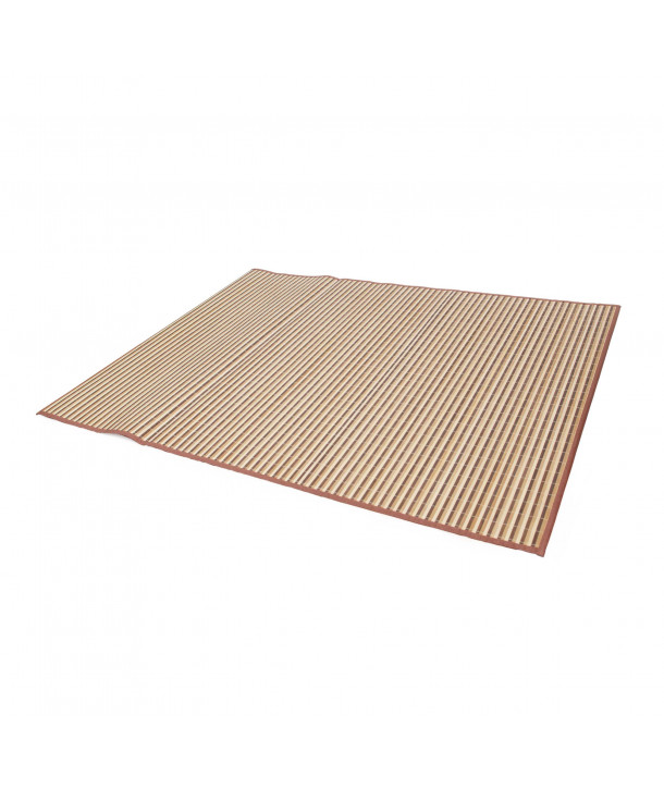 Alfombra de bambú (220x180 cm) - Tonos marrones