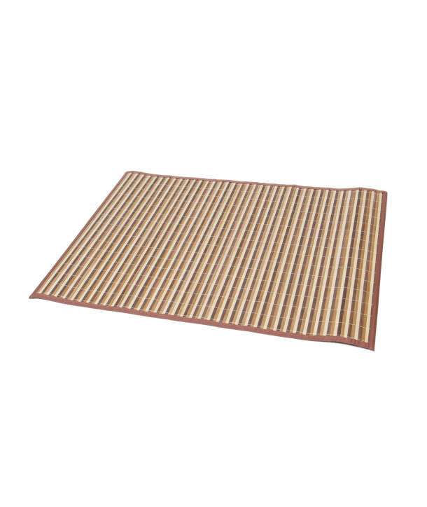Alfombra de bambú (170x115 cm) - Tonos marrones