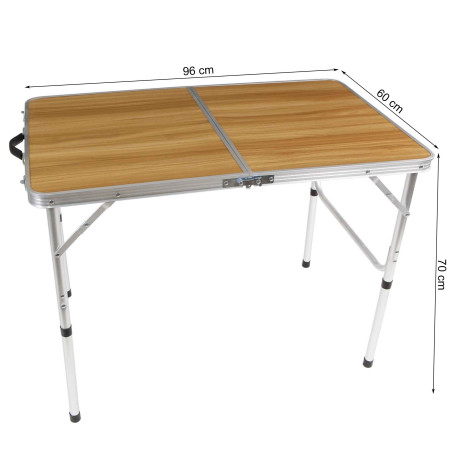 Mesa plegable de camping (96x60 cm) madera