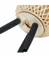 Portavelas de bambú (60 cm) con patas negras