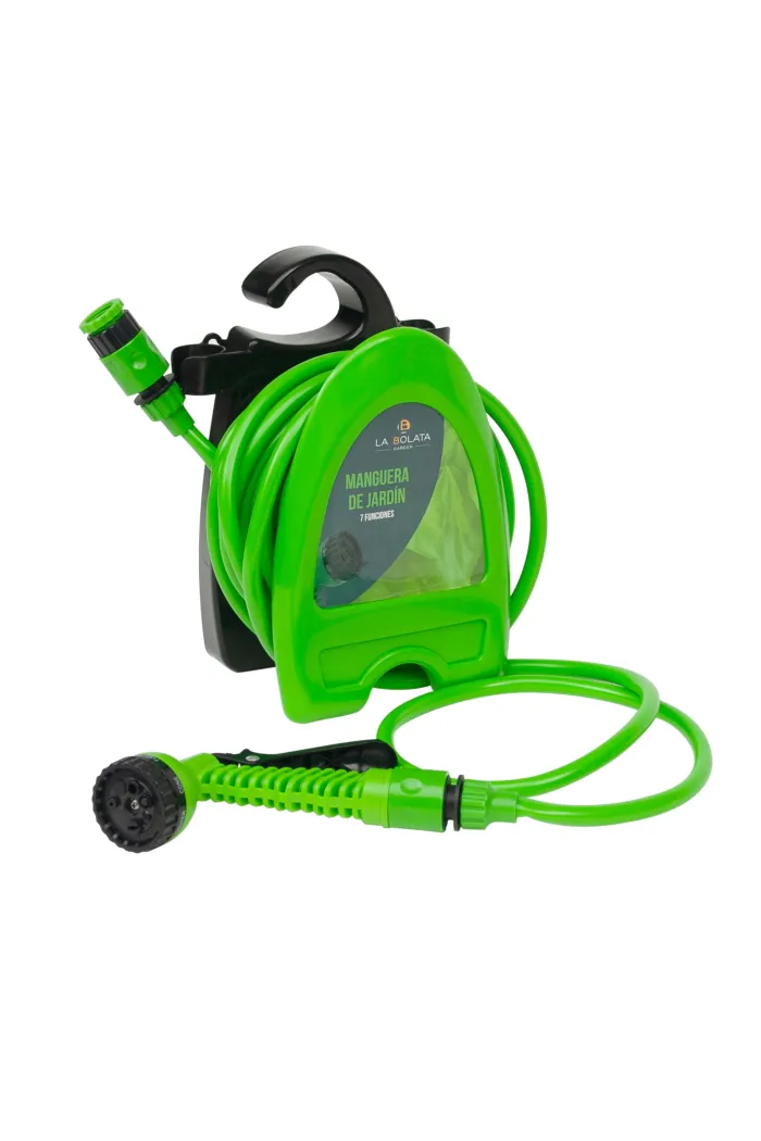 Manguera de Jardín con Soporte 7 Funciones de 15M