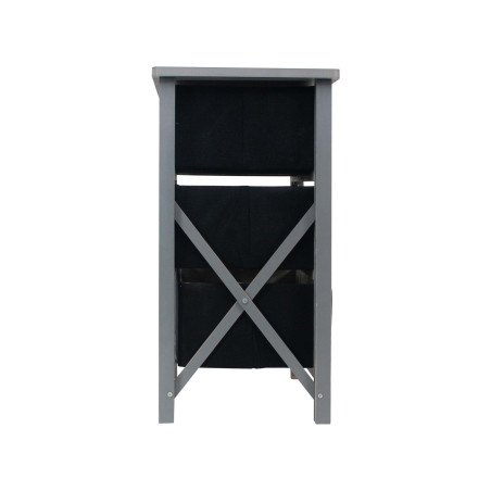 Mueble auxiliar de madera 3 cajones - Gris/Negro