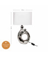 Lámpara para mesa con base moderna metalizada - Blanco