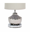 Lámpara para mesa con base metalizada oriental - Beige