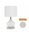 Lámpara para mesa con base blanca oriental - Blanco