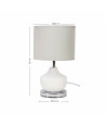 Lámpara para mesa con base blanca oriental - Beige