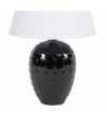 Lámpara para mesa con base cerámica puntos - Negro