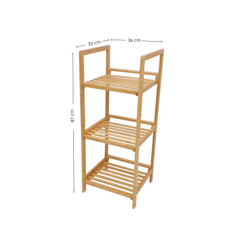 ESTANTERIA BAMBU 3 BALDAS 36X33X87 cm