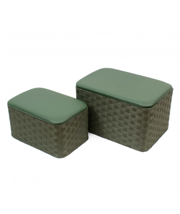 Set de 2 baúles rectangulares - Verde