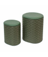 Set de 2 cestos roperos ovalados - Verde