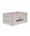 Set de 3 cajas decorativas de madera - America