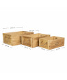 Set de 3 cajas decorativas de madera con asas - Premium Original