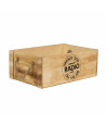 Set de 3 cajas decorativas de madera con asas - Radio on the air