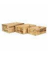 Set de 3 cajas decorativas de madera con asas - Radio on the air