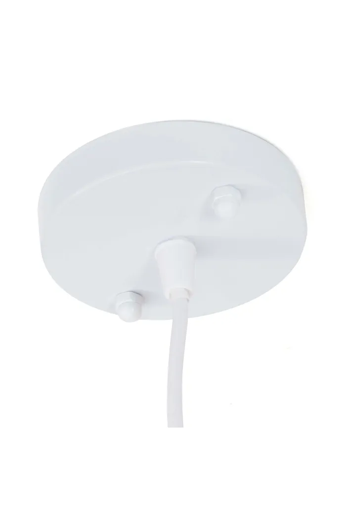 Lámpara de techo en aluminio y madera - Blanco