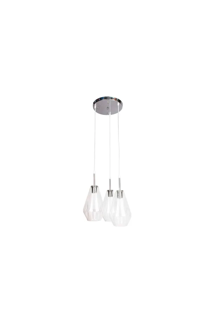 Lámpara de techo diseño en metal y cristal