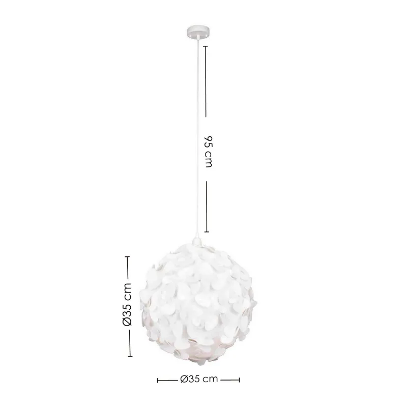 Lámpara de techo en PVC blanco